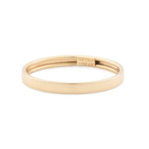 GOLDEN CLEF Gold Made In Italy 14kt Gold Squared Stacking Ring